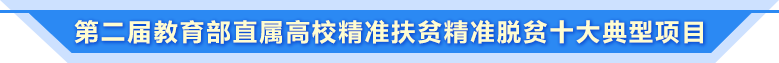 第二屆教育部直屬高校精準扶貧精準脫貧十大典型項目